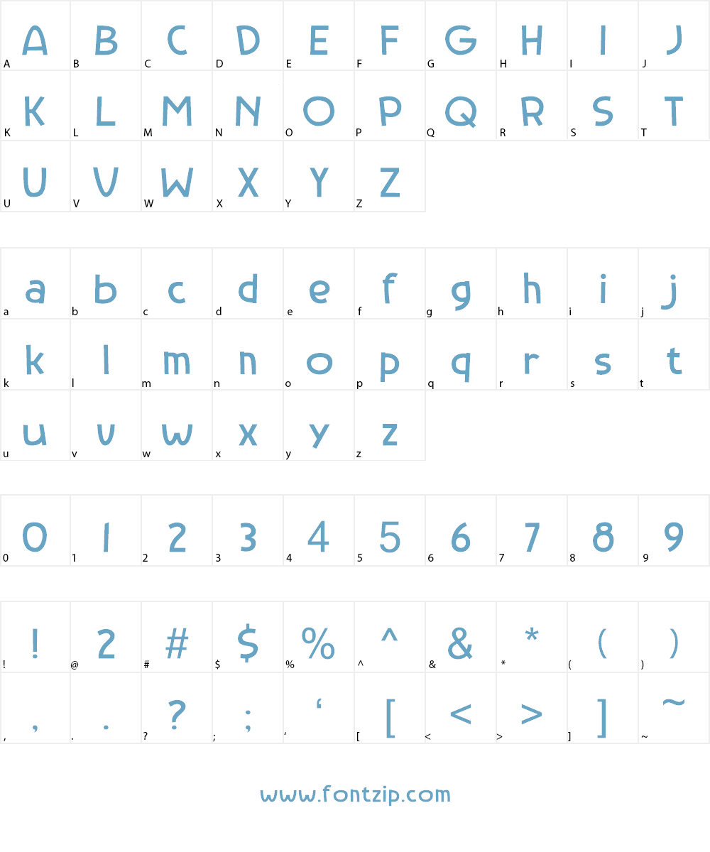 Backyard Hero DEMO Font Character